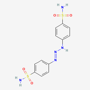 molecular formula C12H13N5O4S2 B1220912 1,3-Di(4-sulfamoylphenyl)triazene CAS No. 5433-44-3