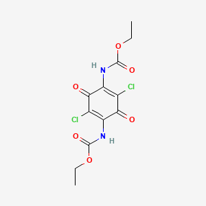 Carbamic acid, (2,5-dichloro-3,6-dioxo-1,4-cyclohexadiene-1,4-diyl)bis-, diethyl ester