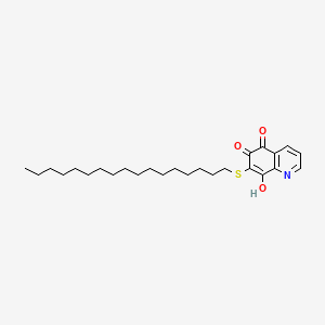 5,8-Quinolinedione, 7-(heptadecylthio)-6-hydroxy-