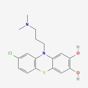 molecular formula C17H19ClN2O2S B1220932 8-Chloro-10-[3-(dimethylamino)propyl]phenothiazine-2,3-diol CAS No. 21598-02-7
