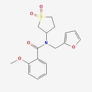 molecular formula C17H19NO5S B12209322 N-(1,1-dioxidotetrahydrothien-3-yl)-N-(2-furylmethyl)-2-methoxybenzamide 