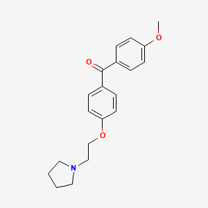 molecular formula C20H23NO3 B1220956 4-(beta(N-Pyrrolidinyl)ethoxy)-4'-methoxybenzophenone CAS No. 13278-77-8