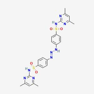 molecular formula C24H25N9O4S2 B1220959 1,3-di-(4(N-(4,6-dimethyl-2-pyrimidinyl))sulfamoylphenyl)triazene CAS No. 110505-56-1
