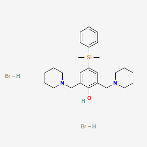 molecular formula C26H40Br2N2OSi B1220962 Sila-rythmol CAS No. 74027-94-4