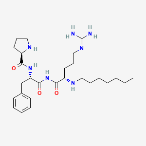 Prolyl-phenylalanyl-N-heptylargininamide