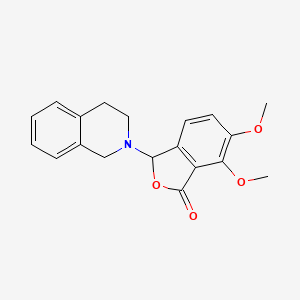 molecular formula C19H19NO4 B12209685 3-(3,4-dihydroisoquinolin-2(1H)-yl)-6,7-dimethoxy-2-benzofuran-1(3H)-one 