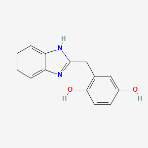 2-(1H-benzimidazol-2-ylmethyl)benzene-1,4-diol