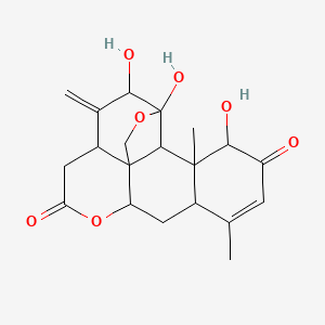 4,5,17-Trihydroxy-14,18-dimethyl-6-methylidene-3,10-dioxapentacyclo[9.8.0.01,7.04,19.013,18]nonadec-14-ene-9,16-dione