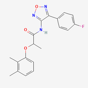 molecular formula C19H18FN3O3 B12209980 2-(2,3-dimethylphenoxy)-N-[4-(4-fluorophenyl)-1,2,5-oxadiazol-3-yl]propanamide 