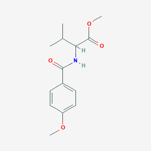 molecular formula C14H19NO4 B12210002 l-Valine, N-(p-anisoyl)-, methyl ester 