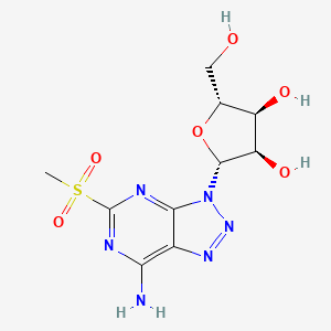 3H-1,2,3-Triazolo(4,5-d)pyrimidin-7-amine, 5-(methylsulfonyl)-3-beta-D-ribofuranosyl-