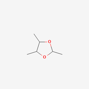 molecular formula C6H12O2 B1221008 2,4,5-Trimethyl-1,3-dioxolane CAS No. 3299-32-9