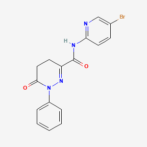 molecular formula C16H13BrN4O2 B12210124 N-(5-bromopyridin-2-yl)-6-oxo-1-phenyl-1,4,5,6-tetrahydropyridazine-3-carboxamide 