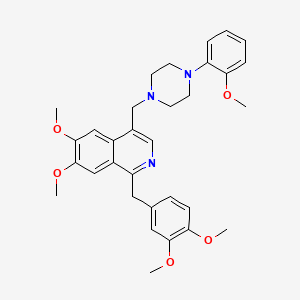 molecular formula C32H37N3O5 B1221019 Elziverine CAS No. 95520-81-3