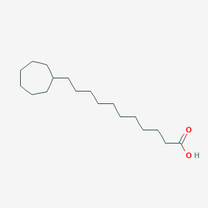 molecular formula C18H34O2 B1221026 omega-Cycloheptylundecanoic acid 