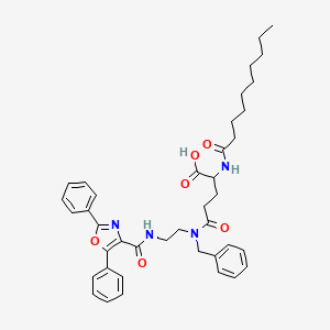 5-[Benzyl-[2-[(2,5-diphenyl-1,3-oxazole-4-carbonyl)amino]ethyl]amino]-2-(decanoylamino)-5-oxopentanoic acid