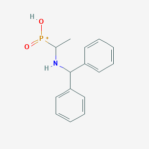 molecular formula C15H17NO2P+ B12210391 Phosphinic acid, [1-[(diphenylmethyl)amino]ethyl]- CAS No. 65577-30-2
