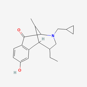 molecular formula C19H25NO2 B1221043 3-Cyclopropylmethyl-5-ethyl-8-hydroxy-11-methyl-3,4,5,6-tetrahydro-2H-2,6-methano-benzo[d]azocin-1-one 