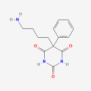 molecular formula C14H17N3O3 B1221044 5-(4-Aminobutyl)-5-phenyl-2,4,6(1H,3H,5H)-pyrimidinetrione CAS No. 79181-97-8