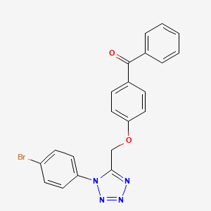 molecular formula C21H15BrN4O2 B12210546 (4-{[1-(4-bromophenyl)-1H-tetrazol-5-yl]methoxy}phenyl)(phenyl)methanone 