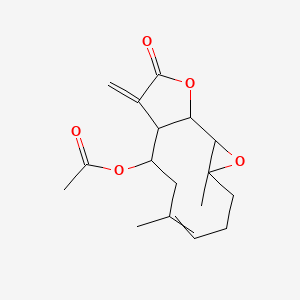 (4,8-Dimethyl-12-methylidene-13-oxo-3,14-dioxatricyclo[9.3.0.02,4]tetradec-7-en-10-yl) acetate