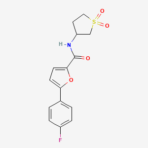 molecular formula C15H14FNO4S B12210729 N-(1,1-dioxidotetrahydrothiophen-3-yl)-5-(4-fluorophenyl)furan-2-carboxamide 