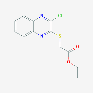 molecular formula C12H11ClN2O2S B12210759 Ethyl [(3-chloroquinoxalin-2-yl)sulfanyl]acetate 