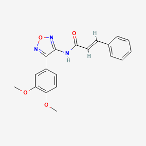molecular formula C19H17N3O4 B12210766 (2E)-N-[4-(3,4-dimethoxyphenyl)-1,2,5-oxadiazol-3-yl]-3-phenylprop-2-enamide 