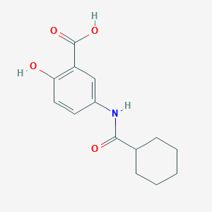 molecular formula C14H17NO4 B12210767 Benzoic acid, 5-[(cyclohexylcarbonyl)amino]-2-hydroxy- CAS No. 339202-39-0