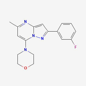 4-[2-(3-Fluorophenyl)-5-methyl-7-pyrazolo[1,5-a]pyrimidinyl]morpholine