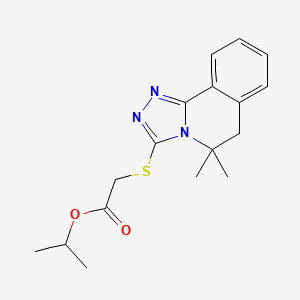 2-[(5,5-dimethyl-6H-[1,2,4]triazolo[3,4-a]isoquinolin-3-yl)thio]acetic acid propan-2-yl ester