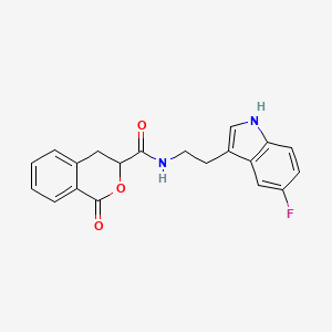 molecular formula C20H17FN2O3 B12210813 N-[2-(5-fluoro-1H-indol-3-yl)ethyl]-1-oxo-3,4-dihydro-1H-isochromene-3-carboxamide 
