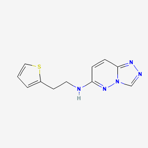 molecular formula C11H11N5S B12210837 N-[2-(thiophen-2-yl)ethyl][1,2,4]triazolo[4,3-b]pyridazin-6-amine 
