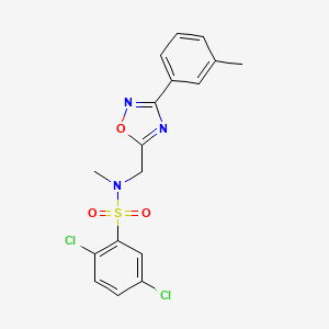 2,5-dichloro-N-methyl-N-[[3-(3-methylphenyl)-1,2,4-oxadiazol-5-yl]methyl]benzenesulfonamide