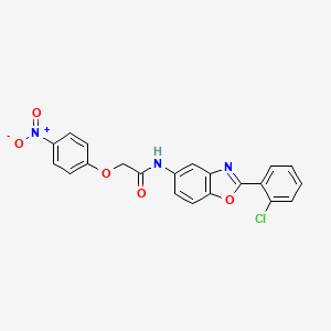 N-[2-(2-chlorophenyl)-1,3-benzoxazol-5-yl]-2-(4-nitrophenoxy)acetamide