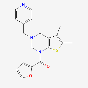 molecular formula C19H19N3O2S B1221095 [5,6-Dimethyl-3-(pyridin-4-ylmethyl)-2,4-dihydrothieno[2,3-d]pyrimidin-1-yl]-(2-furanyl)methanone 