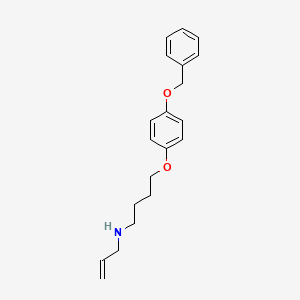 molecular formula C20H25NO2 B1221109 4-(4-phenylmethoxyphenoxy)-N-prop-2-enyl-1-butanamine 