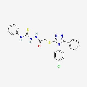 1-[[2-[[4-(4-Chlorophenyl)-5-phenyl-1,2,4-triazol-3-yl]thio]-1-oxoethyl]amino]-3-phenylthiourea