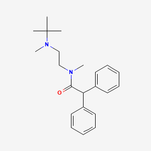 molecular formula C22H30N2O B1221127 N-[2-[tert-butyl(methyl)amino]ethyl]-N-methyl-2,2-diphenylacetamide 