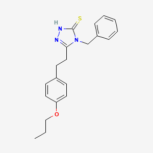 molecular formula C20H23N3OS B1221128 4-(phenylmethyl)-3-[2-(4-propoxyphenyl)ethyl]-1H-1,2,4-triazole-5-thione 