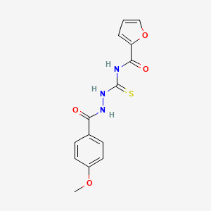 N-[[[(4-methoxyphenyl)-oxomethyl]hydrazo]-sulfanylidenemethyl]-2-furancarboxamide