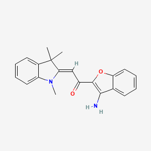 molecular formula C21H20N2O2 B1221141 (2Z)-1-(3-amino-1-benzofuran-2-yl)-2-(1,3,3-trimethylindol-2-ylidene)ethanone 
