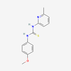 molecular formula C14H15N3OS B1221146 1-(4-Methoxyphenyl)-3-(6-methyl-2-pyridinyl)thiourea 