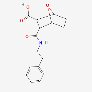 molecular formula C16H19NO4 B1221153 2-[Oxo-(2-phenylethylamino)methyl]-7-oxabicyclo[2.2.1]heptane-3-carboxylic acid 