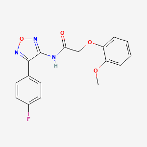molecular formula C17H14FN3O4 B12211554 N-[4-(4-fluorophenyl)-1,2,5-oxadiazol-3-yl]-2-(2-methoxyphenoxy)acetamide 