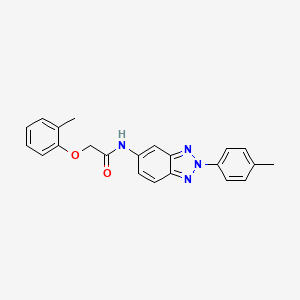 molecular formula C22H20N4O2 B1221157 2-(2-methylphenoxy)-N-[2-(4-methylphenyl)-2H-benzotriazol-5-yl]acetamide 