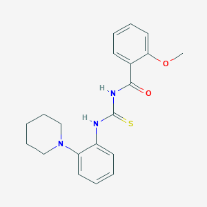 2-methoxy-N-[[2-(1-piperidinyl)anilino]-sulfanylidenemethyl]benzamide