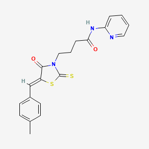 4-[5-(4-methylbenzylidene)-4-oxo-2-thioxo-1,3-thiazolidin-3-yl]-N-2-pyridinylbutanamide