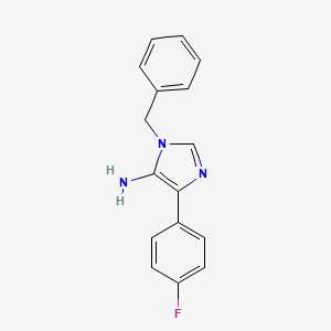 molecular formula C16H14FN3 B12211728 1-benzyl-4-(4-fluorophenyl)-1H-imidazol-5-amine 