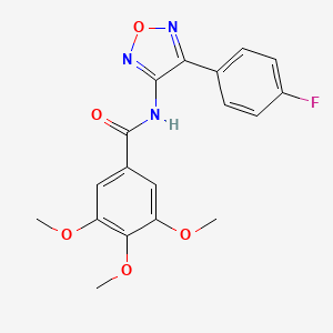 molecular formula C18H16FN3O5 B12211732 N-[4-(4-fluorophenyl)-1,2,5-oxadiazol-3-yl]-3,4,5-trimethoxybenzamide 